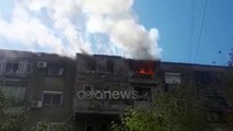 Ora News - Shkodër, zjarr i madh në një apartament në katin e pestë të pallatit