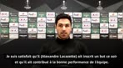 Arsenal - Arteta : "Je suis satisfait du but marqué par Lacazette"