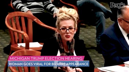Woman Goes Viral for Bizarre Appearance at Trump Election Hearing in Michigan