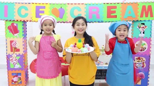 Selling Different Types of Yummy Ice Cream - kids funny videos