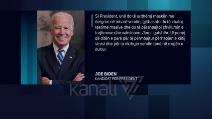 SHBA, BIDEN DHE HARRIS QËNDRIME TË KUNDËRTA PËR MASKAT - News, Lajme - Kanali 7