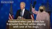 Joe Biden suffers hairline fractures in foot after slipping while playing with his dog