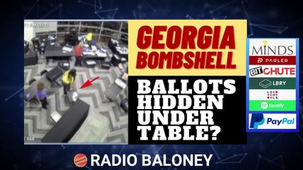 GEORGIA ELECTION BOMBSHELL VIDEO - BOXES OF VOTES UNDER TABLE?