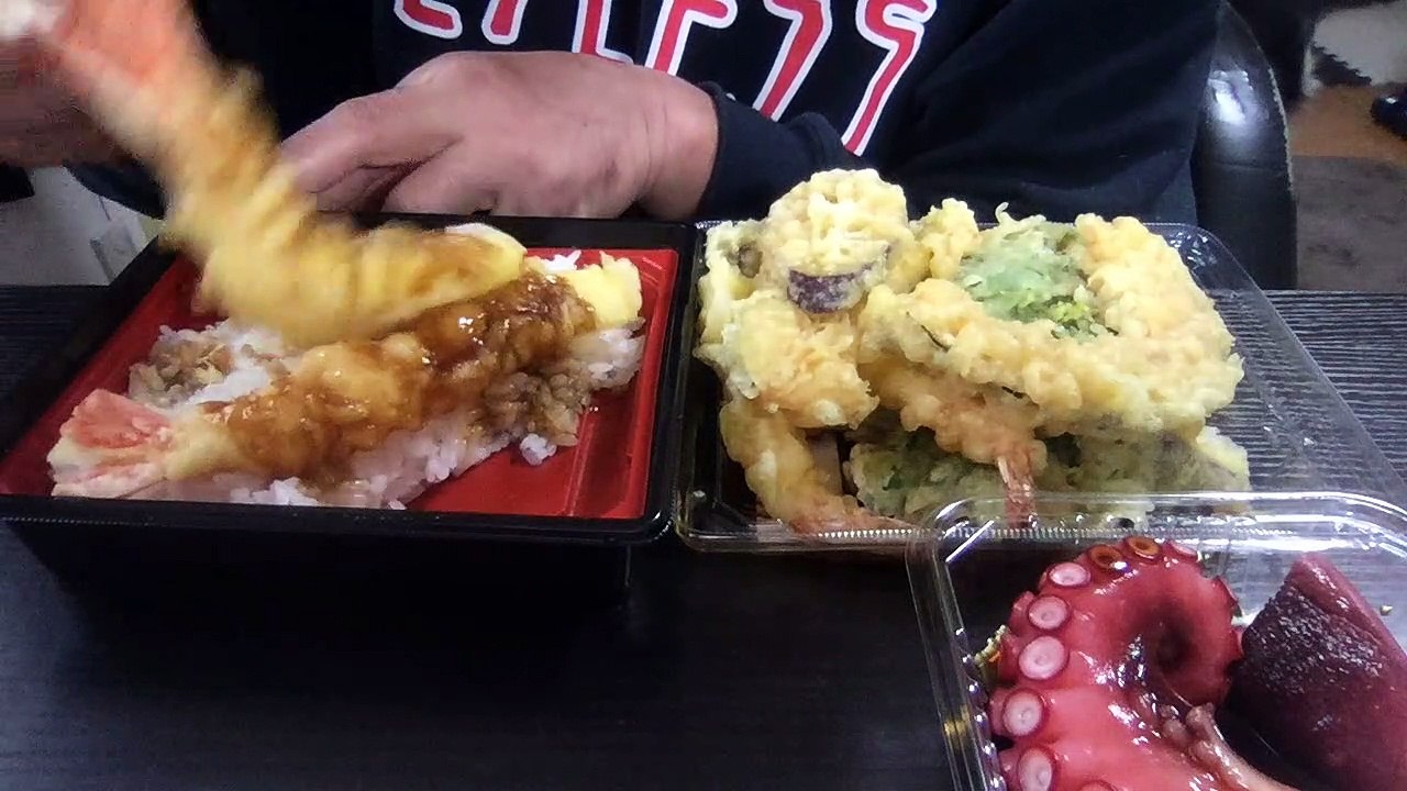 天ぷら重＋天ぷら＋タコの刺身を食す12/5