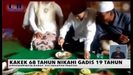 VIRAL !!! Cinta tidak memandang usia, kakek tua menikahi gadis belia!