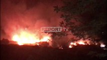 Report TV - Zjarr i frikshëm në Sauk, flakët e shumta në zonën pranë TEG-ut