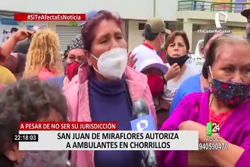 Pese a no ser de su jurisdicción, municipio de SJM autoriza a ambulantes a vender en Chorrillos