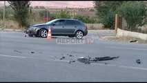 Furgoni i policisë së kufirit përplaset me makinën, pamje nga aksidenti në aksin Korçë - Pogradec