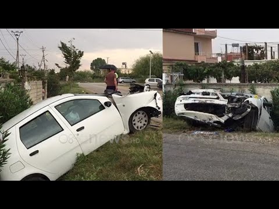 Ora News  - Fier, makina me dy të rinj del nga rruga dhe përfundon në kanal