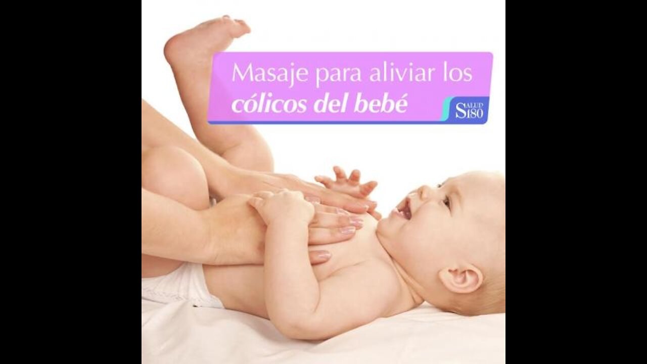Masaje para aliviar los cólicos del bebé