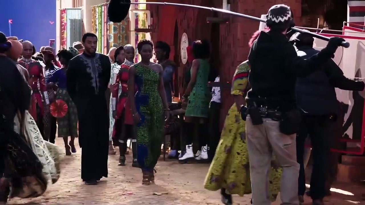 2573.BLACK PANTHER T'Challa Fighting On the Set (2018) Behind The Scenes, Superhero Movie HD