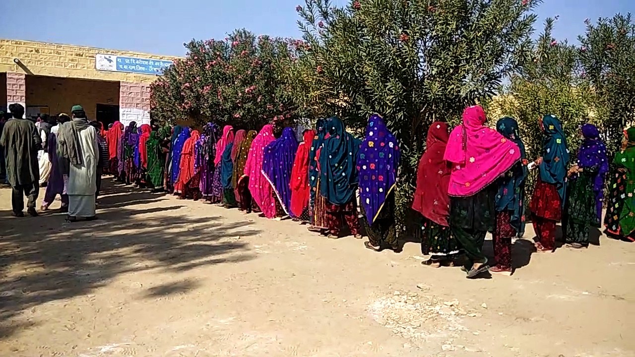 उम्मीदवारों का भाग्य मशीनों में बंद, सम समिति क्षेत्र में 79.13 प्रतिशत हुआ मतदान