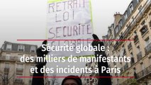 Sécurité globale : des milliers de manifestants et des incidents à Paris