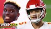 Patrick Mahomes Reacts To Tyreek Hill Saying He Was TRASH When Drafted & Picks For Game Of The Week
