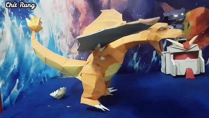 Hướng dẫn làm mô hình giấy Pokemon Charizard [ Papercraft ]