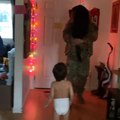 Dog Excitedly Meets Military Man When He Comes Home