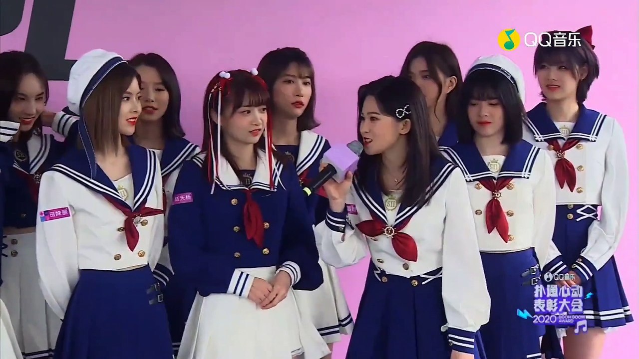 SNH48 Team SII in interview during the QQ Music "Boom Boom Award 2020" carnival event 20201206