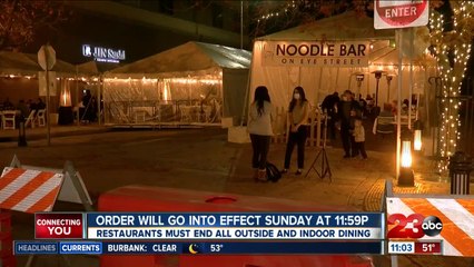 Restaurants respond to upcoming regional stay at home order