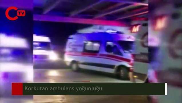 Trabzon’da pandemi hastanesi önünde korkutan ambulans yoğunluğu