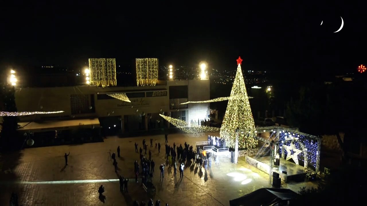 Weihnachtsbeleuchtung in Bethlehem angeknipst
