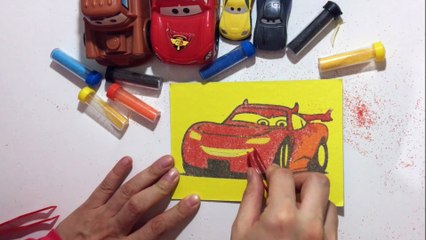 Şimşek McQueen kum boyama