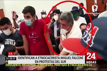 Ica: Identifican a etnocacerista Miguel Falconí en protestas del sur