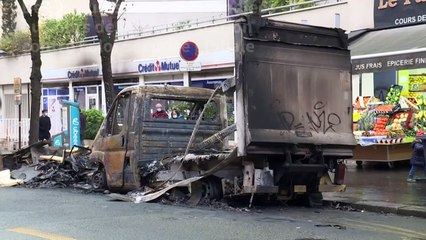 Manifestations loi Sécurité globale: les affrontements laissent des traces avenue Gambetta