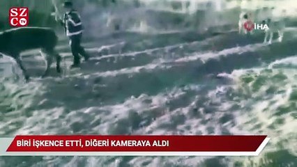 Biri işkence yaptı, diğeri kameraya aldı