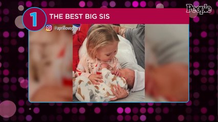 April Love Geary and Robin Thicke's Daughter Mia Is the 'Best' Big Sister to Their Newborn Son Luca
