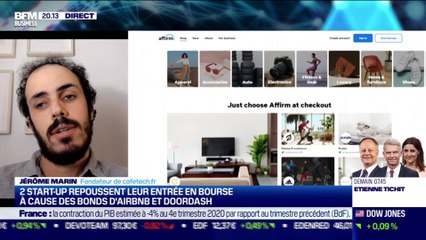 Jérôme Marin (Cafetech.fr) : Deux start-up repoussent leur entrée en Bourse à cause des bonds d'Airbnb et DoorDash - 14/12