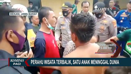 Kapal Wisata di Jembatan Cinta Terbalik Akibat Kelebihan Jumlah Penumpang
