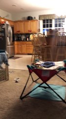 Dad Operates Swing From the Comfort of the Couch