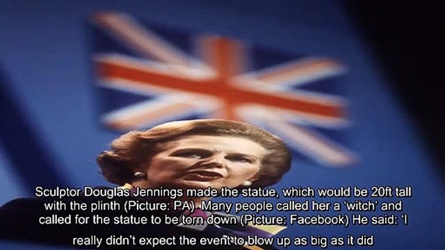 Thousands vow to throw eggs at the unveiling of Margaret Thatcher statue