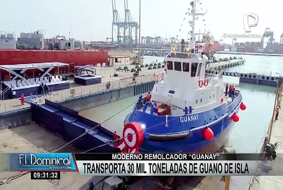 "Guanay": moderno remolcador transporta 30 mil toneladas de guano de islas