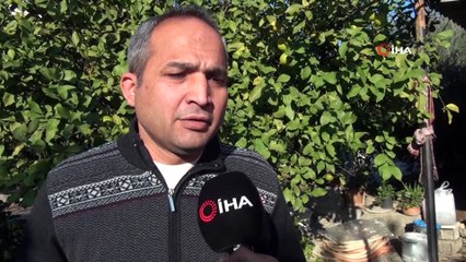 Otel çalışanı havada duran esrarengiz cismi görünce şoke oldu