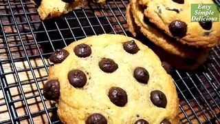 Eggless Soft Chewy Choco Chips Cookies _ Easy Choco chip Cookies _  इजी एग्ग्लेस चोको चिप्स कूकीज