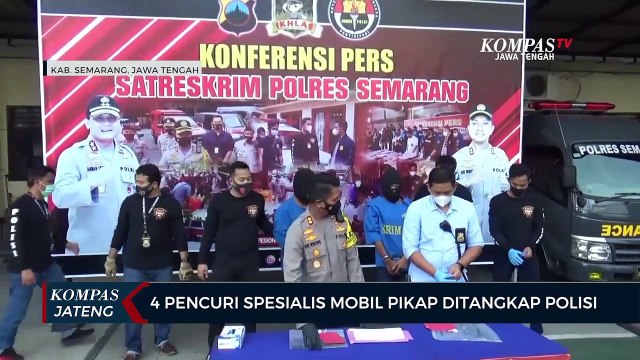 4 Pencuri Spesialis Mobil Pikap Ditangkap Polisi