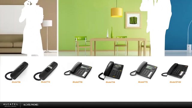 Alcatel T06 Wall Mount Corded Landline Phone (Black)!