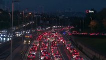 56 saatlik kısıtlama sonrası İstanbul'da trafik yoğunluğu yüzde 40'ı aştı