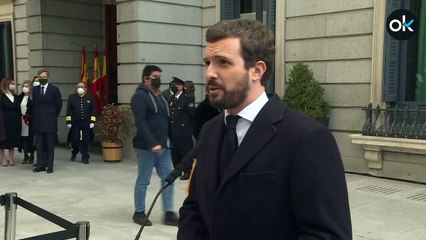 Pablo Casado llama a la unidad contra los "enemigos de España" y reivindica la Constitución como la "solución"