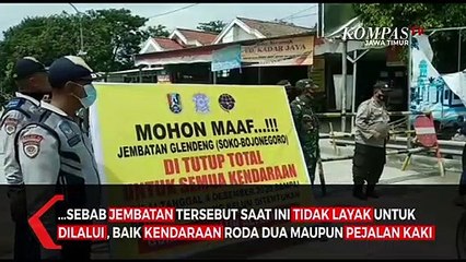 Pondasi Jembatan Tuban-Bojonegoro Ambrol