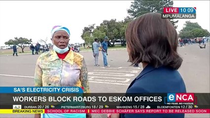 Workers block Eskom roads over jobs