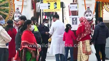 Covid protocol at Shri Jagannath Mandir Delhi _ Kartik Purnima during global pandemic