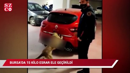 Bursa'da 15 kilo esrar ele geçirildi