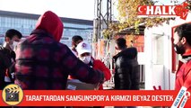 Atakum Belediyesi ve taraftardan Samsunspor’a kırmızı beyaz destek