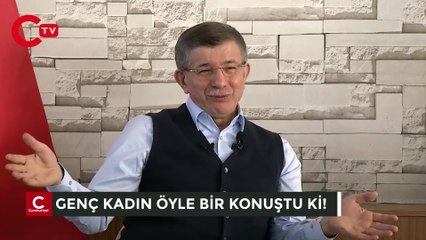 Genç kadın öyle bir konuştu ki... Ahmet Davutoğlu çok şaşırdı!