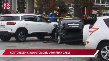 Kontrolden çıkan otomobil otoparka daldı 1 ölü, 1 yaralı