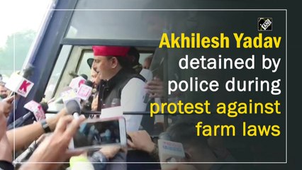 Akhilesh Yadav detained by police during protest against farm laws