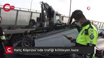 Haliç Köprüsü’nde trafiği kilitleyen kaza: 3 yaralı