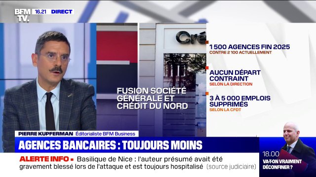 Fusion Société Générale-Crédit du Nord: vers une réduction drastique du nombre d'agences bancaires